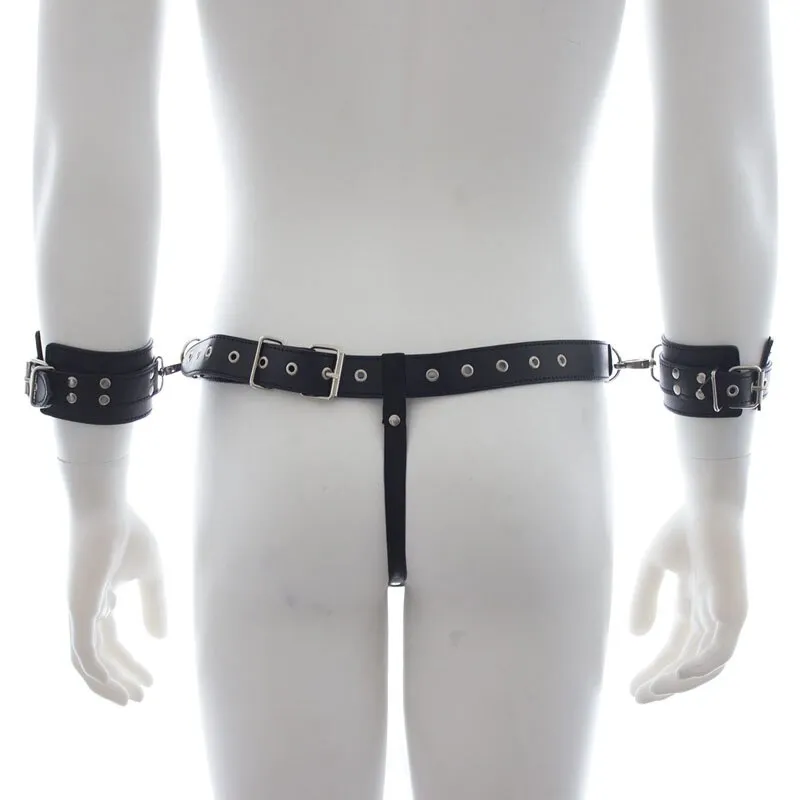 Underwear Leather Pants With Handcuffs