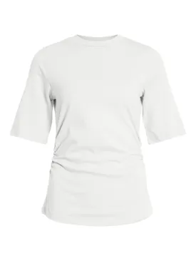 Vivian Cinched Waist T-Shirt (Cloud Dancer)