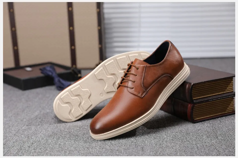 West Louis™ Casual Genuine Leather Business Elegant Shoes