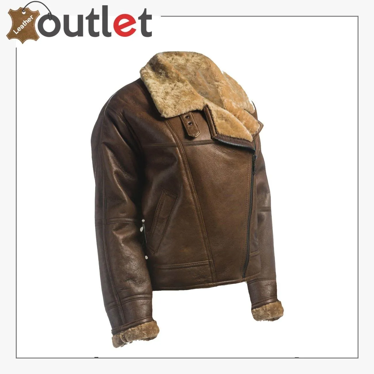 Women Brown Shearling Leather Jacket