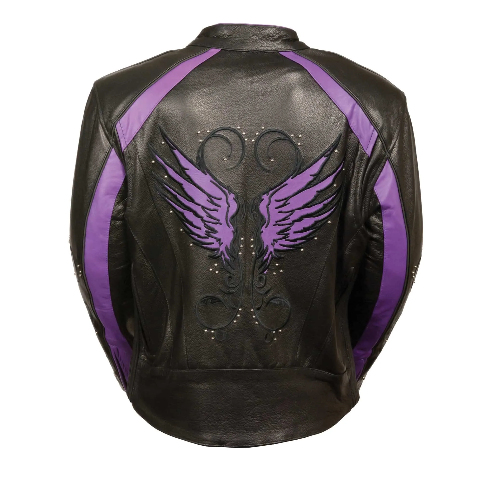 Women’s Jacket w/ Stud & Wings Detailing-Purple